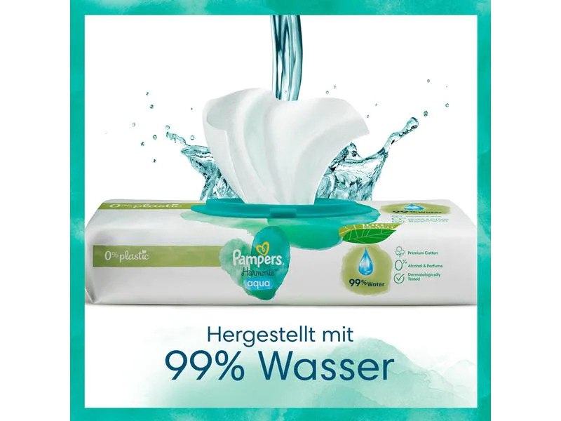 Pampers Feuchttücher Harmonie Aqua Giga Pack 15 x 48 Stk.