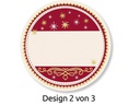 Avery Zweckform Sticker auf Rolle Geschenk 50 Stück Grün/Rot/Weiss