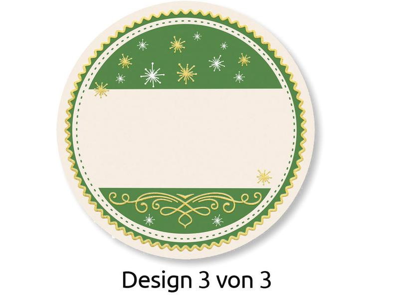 Avery Zweckform Sticker auf Rolle Geschenk 50 Stück Grün/Rot/Weiss