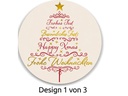 Avery Zweckform Sticker auf Rolle Tannenbaum 50 Stück Gold/Rot