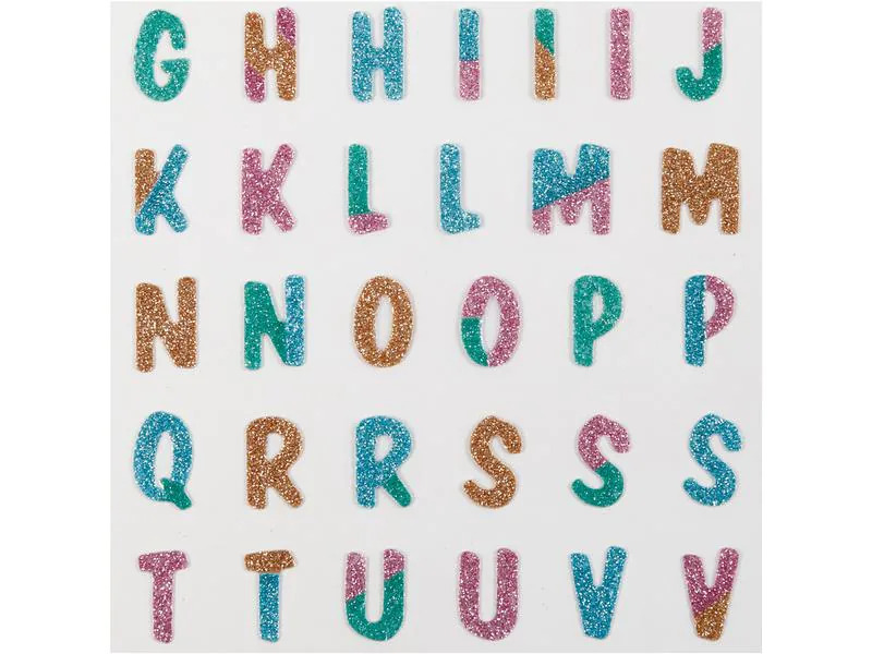 Creativ Company Glitzersticker 10 x 16 cm 1 Blatt, Buchstaben