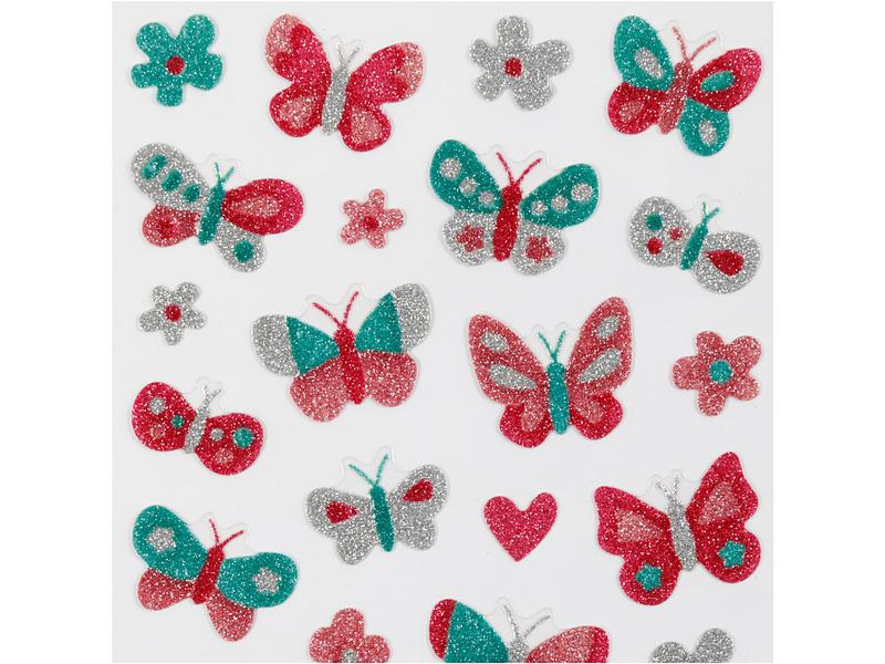 Creativ Company Glitzersticker 10 x 16 cm 1 Blatt, Schmetterling