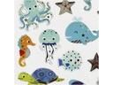 Creativ Company Motivsticker Meerestiere 1 Blatt, Mehrfarbig