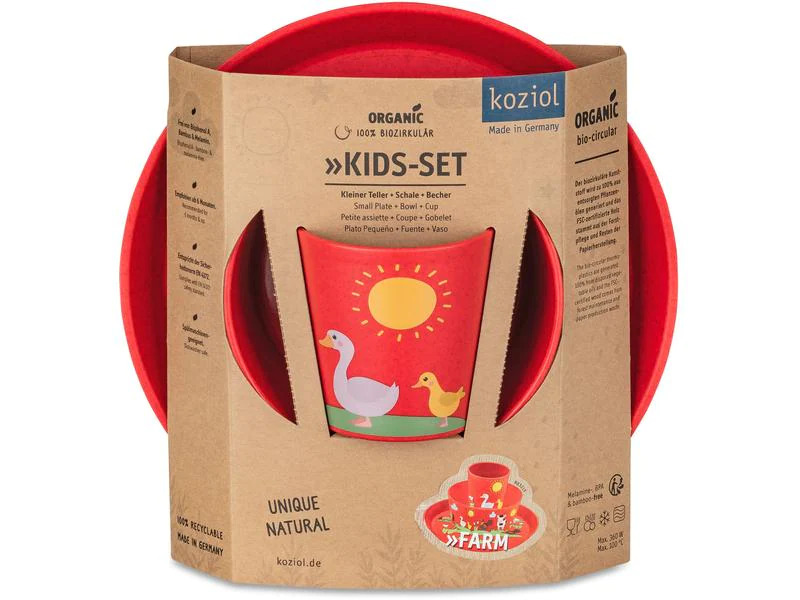 Koziol Kindergeschirrset Connect Farm 3-teilig