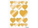 HERMA Metallic Sticker Herzen Gold 36 Stück Gold