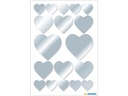 HERMA Metallic Sticker Herzen Silber 36 Stück Silber