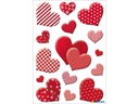 HERMA Motivsticker Herzen Blümchen 45 Stück Rot