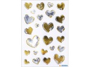 Herma Stickers Motivsticker Creative Herzen 25 Stück Gold/Silber