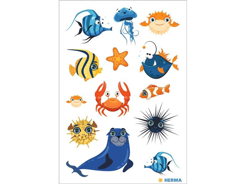 Herma Stickers Motivsticker Magic Meerestiere 13 Stück Mehrfarbig