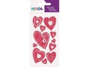 Heyda Motivsticker Mix  Herzen, Rot