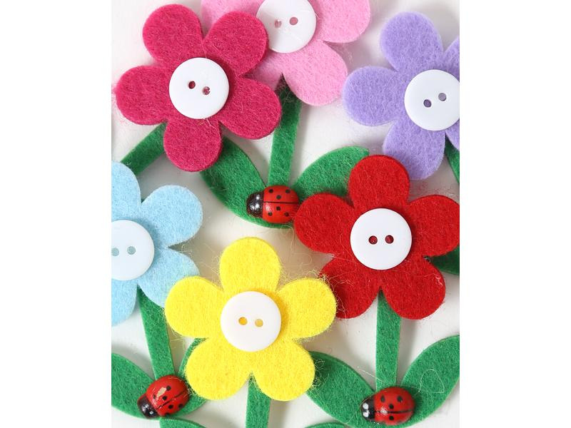 I AM CREATIVE Motivsticker FILZI Blume 6 Stück