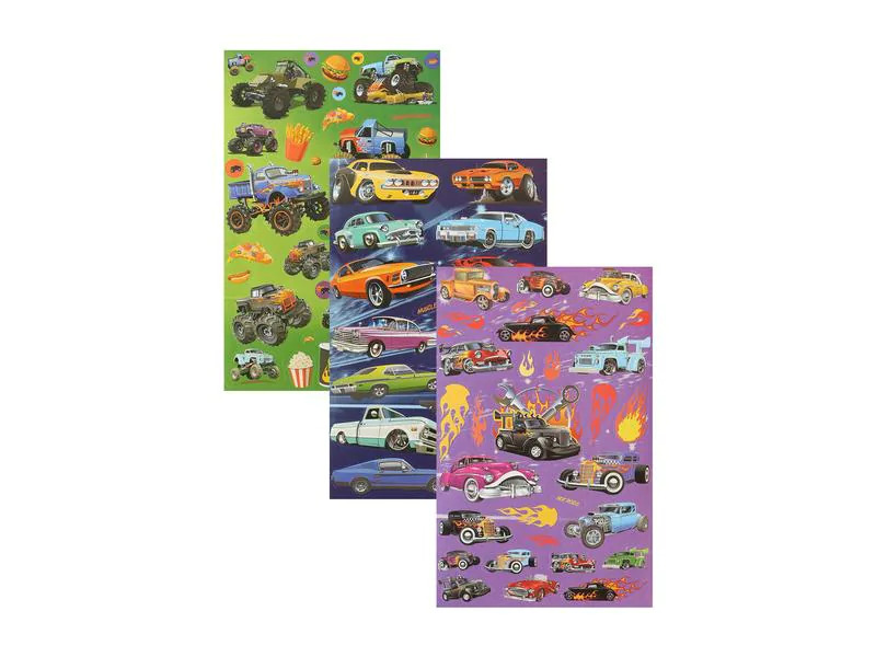 I AM CREATIVE Stickerbuch Cars 6 Seiten