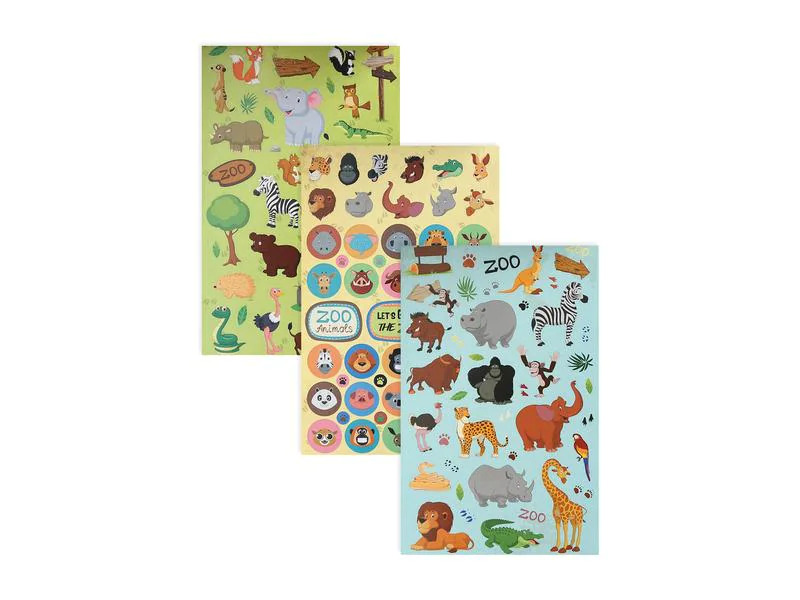 I AM CREATIVE Stickerbuch Zoo 6 Seiten