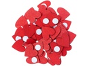 Rico Design Motivsticker Herz Holz, 48 Stück, Rot