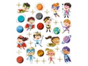 URSUS Motivsticker Glitter Fun Dinos 4 Blatt, 138 Sticker