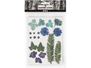 Creativ Company Streudeko Gepresste Blüten und Blätter, Blau, 19 sort.