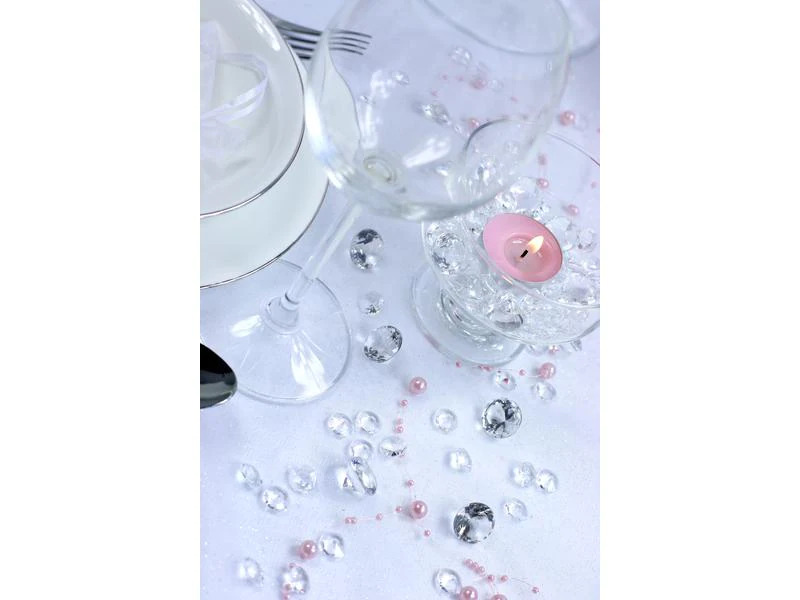 Partydeco Streudeko Diamanten 1.2 cm, 100 Stück, Transparent