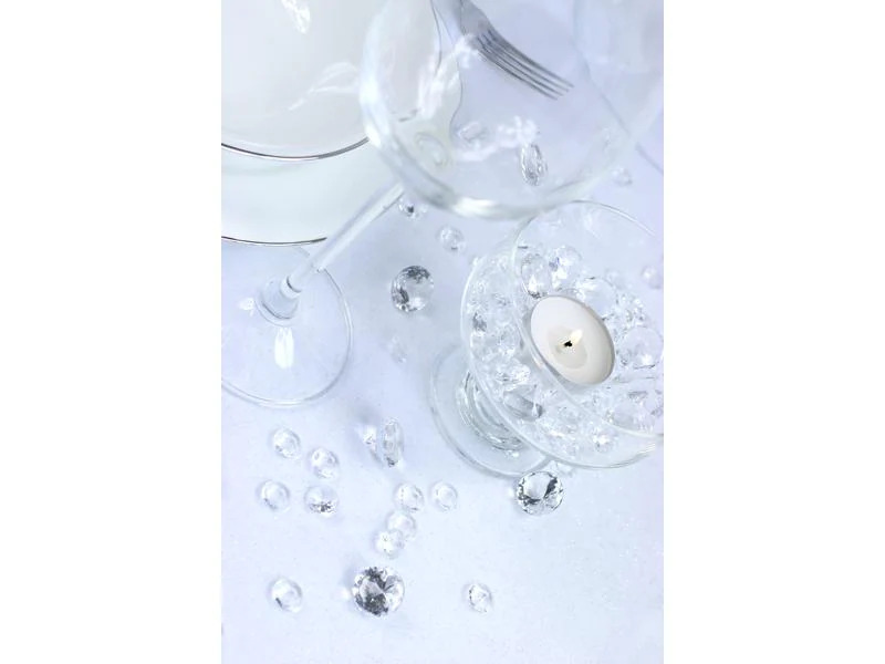 Partydeco Streudeko Diamanten 2 cm, 10 Stück, Transparent