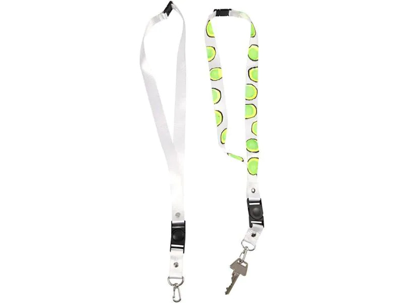 Creativ Company Schlüsselband 53 cm x 2 cm 5 Stück, Weiss