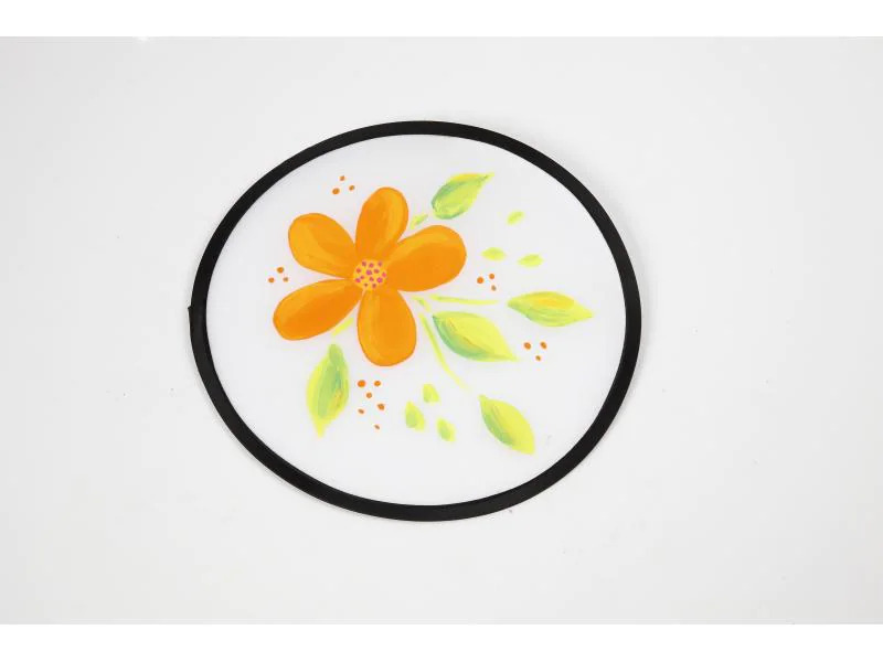 Creativ Company Stoff-Bastelset Frisbee 25 cm, Weiss, 5 Stk.