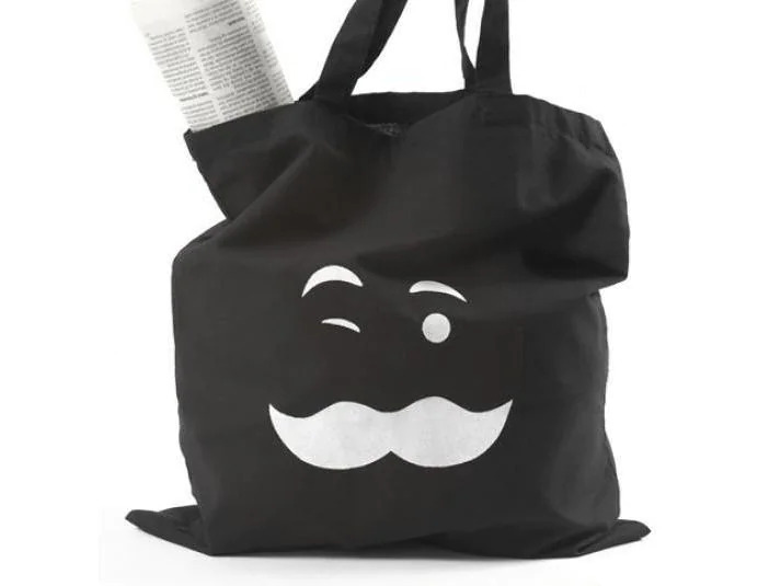 Creativ Company Stofftasche 38 x 42 cm Baumwolle, Schwarz