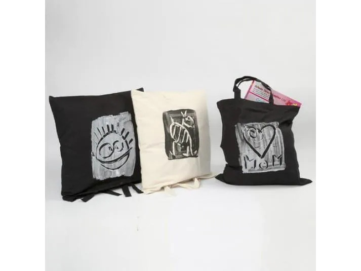 Creativ Company Stofftasche 38 x 42 cm Baumwolle, Schwarz