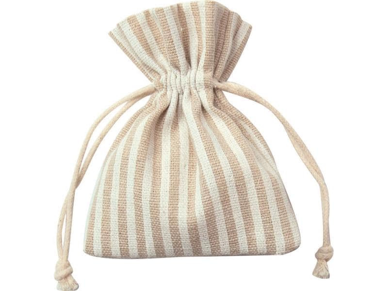 Folia Stoffbeutel Nature/Weiss, 6 Stück