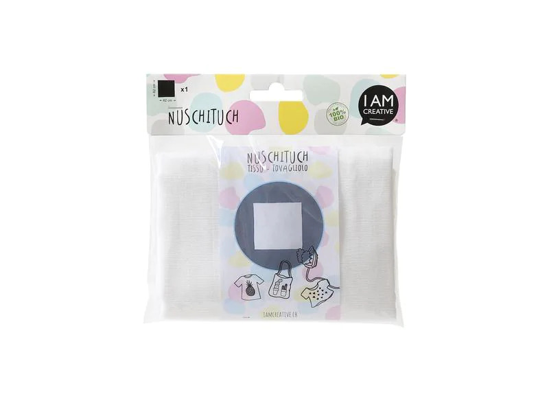 I AM CREATIVE Kuscheltuch Bio Baumwolle, Weiss