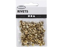 Creativ Company Hohlnieten 7 mm Gold, 50 Stück