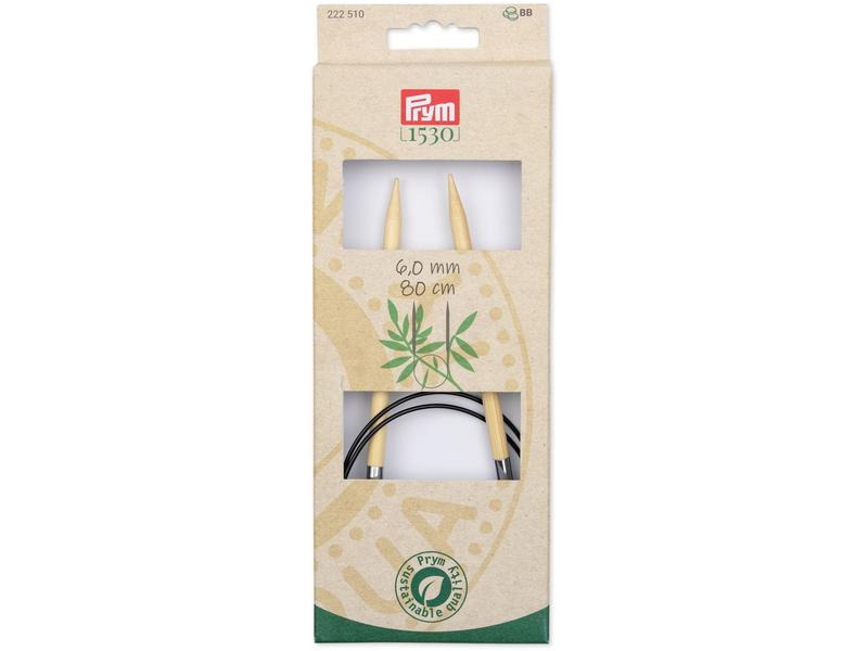 Prym Rundstricknadel BAMBUS 6.00 mm, 80 cm
