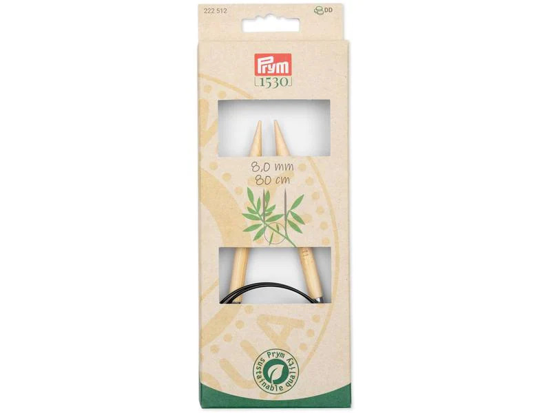 Prym Rundstricknadel BAMBUS 8.00 mm, 80 cm