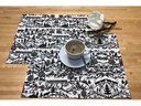 Hubatka Tischdecke Swissness 35 x 42 cm, Schwarz/Weiss