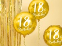 Partydeco Folienballon 18th Birthday Gold/Weiss