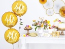 Partydeco Folienballon 40th Birthday Gold/Weiss