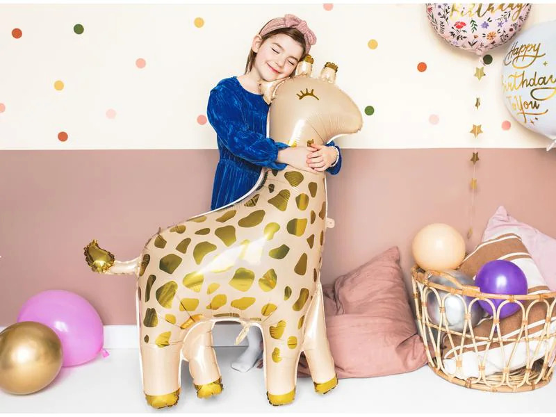 Partydeco Folienballon Giraffe Beige/Gold