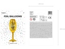 Partydeco Folienballon Glass Gold