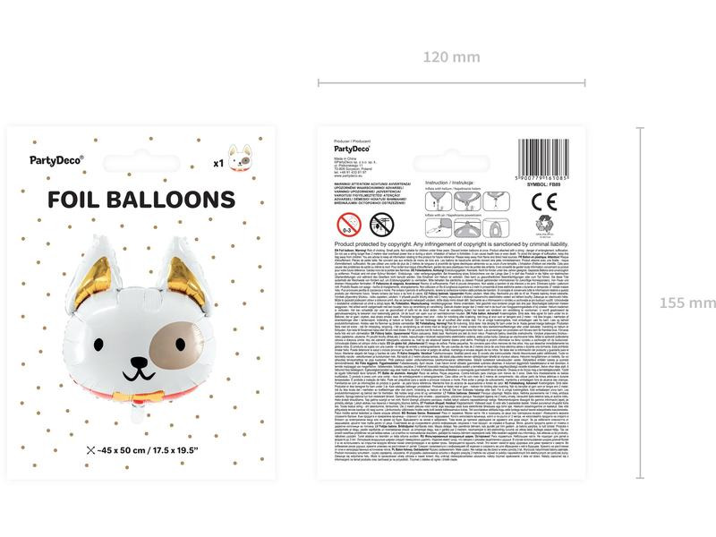Partydeco Folienballon Gold/Weiss