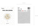 Partydeco Folienballon Happy Birthday Gold/Weiss