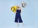 Partydeco Folienballon Herz Silber