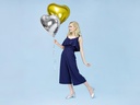 Partydeco Folienballon Herz Silber