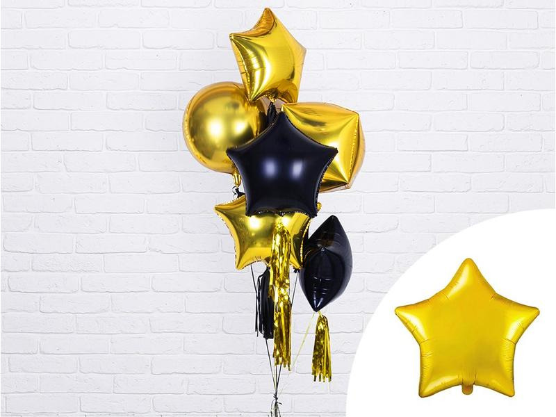 Partydeco Folienballon Star Gold