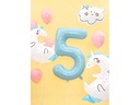 Partydeco Folienballon Unicorn Blau/Weiss