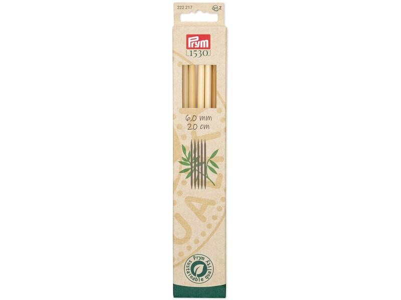 Prym Stricknadeln BAMBUS 6.00 mm, 20 cm