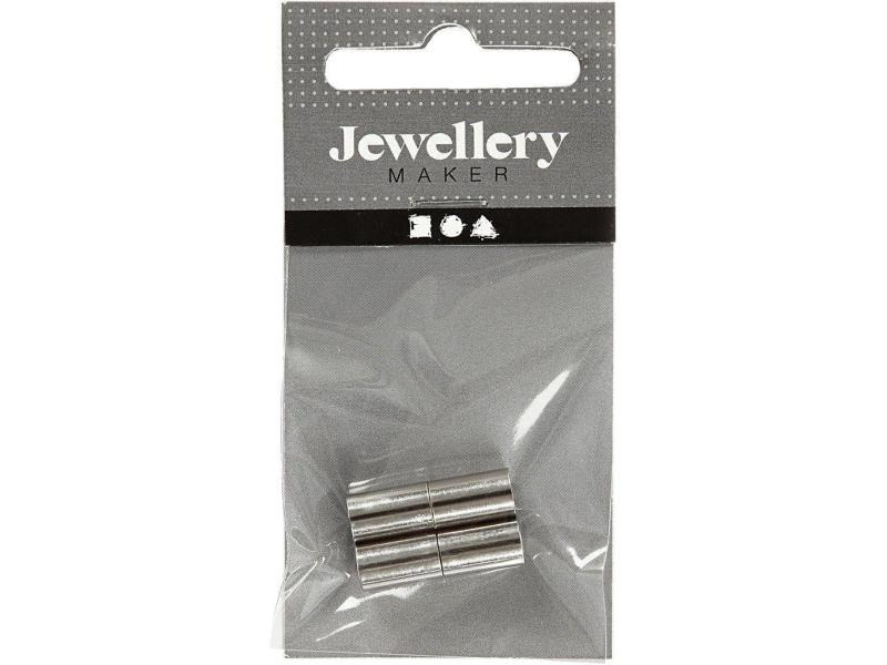 Creativ Company Verschluss Magnet, Lochgrösse: 5 mm, versilbert, 2 Stk.