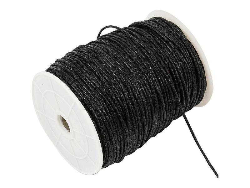 Creativ Company Baumwollkordel 2 mm, Schwarz, 100 m