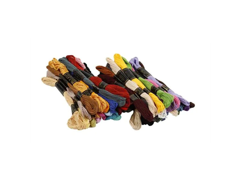Creativ Company Stickgarn Baumwolle 42 Farben à 8 m