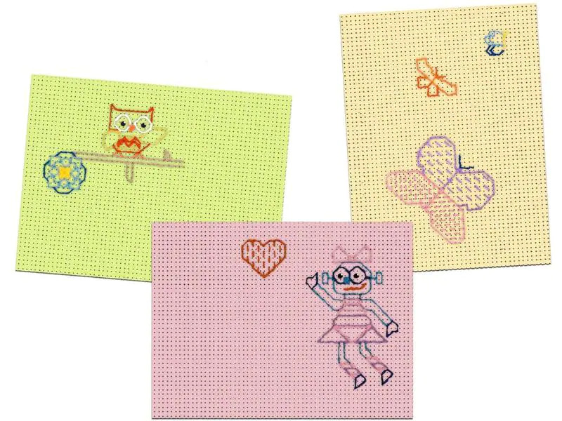 URSUS Stickkarton Pastell 10 Farben
