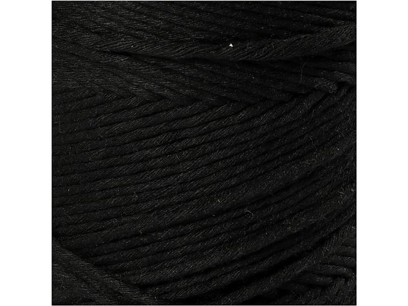 Creativ Company Baumwollgarn Makramé 330 g, Schwarz