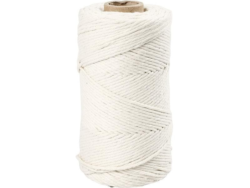 Creativ Company Baumwollgarn Makramé 330 g, Weiss