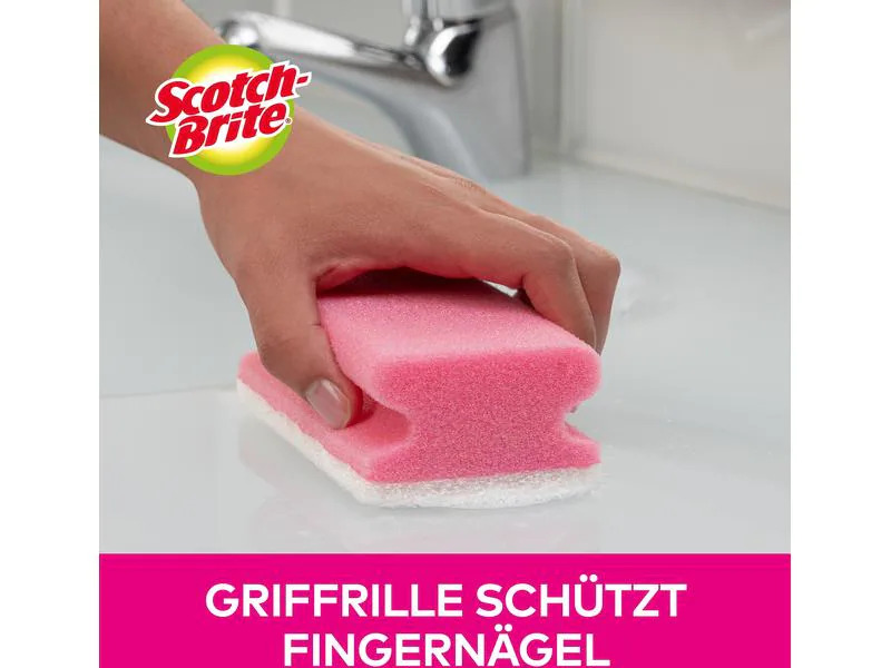 Scotch-Brite Schwamm 3M Scotch-Brite Bad 16 Stück Pink